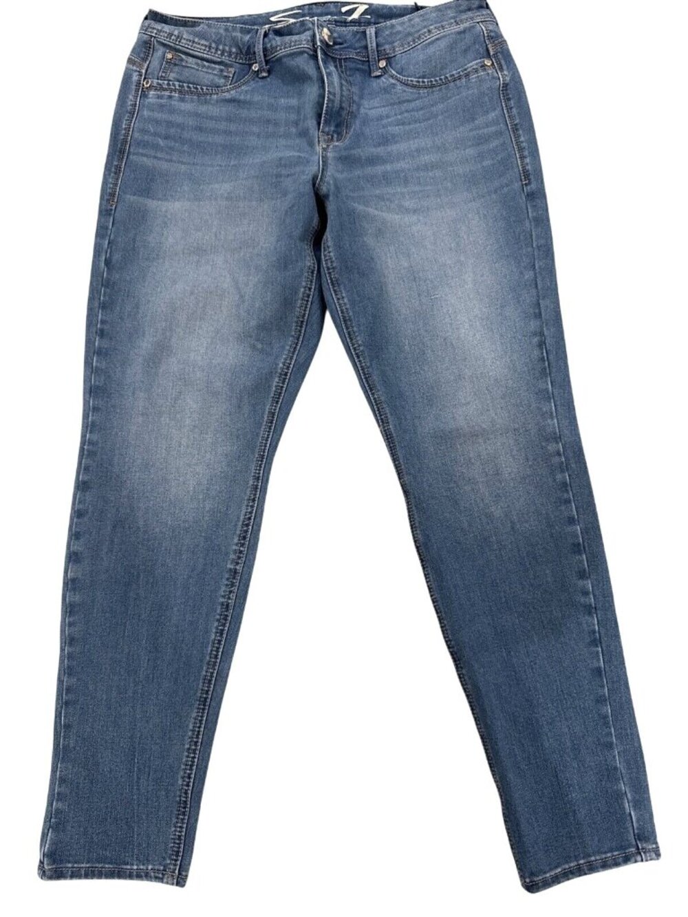 Seven7 Womens Light Wash Stretch Denim Legging Jeans Size 12